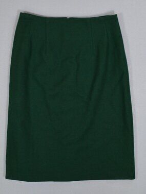 💚🐑 Vintage Savannah 100% Wool Skirt USA Dark Green Classic Womens size 4